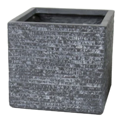 Plantenbak Utah Cubi - L27.5 X B27.5 X H28cm - Donkergrijs