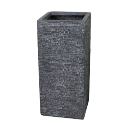 Plantenbak Utah Cubihi - L27 X B27 X H60cm - Donkergrijs