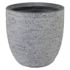 Bloempot Utah Egg Washed - D25 X H25cm - Grijs