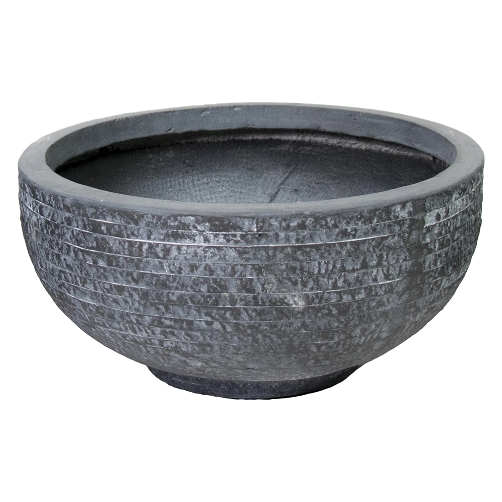 Plantenschaal Utah - D36 X H16.5cm - Donkergrijs 1 Plantenschaal Utah - D36 X H16.5cm - Donkergrijs