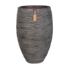 Capi Bloempot Hoog Nature Elegant Deluxe Rib NL - D38 X H58cm - Antraciet