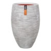 Capi Bloempot Hoog Nature Elegant Deluxe Rib NL - D56 X H84cm - Ivoor