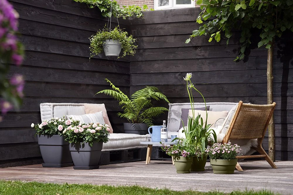 Bloempot Elho Vibia Campana Vierkant 37cm - Antraciet 4 Bloempot Elho Vibia Campana Vierkant 37cm - Antraciet - Afbeelding 4