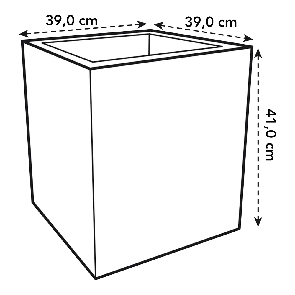 Elho Vivo Matt Finish Vierkant Wielen 40cm - Living Black 5 Elho Vivo Matt Finish Vierkant Wielen 40cm - Living Black - Afbeelding 5