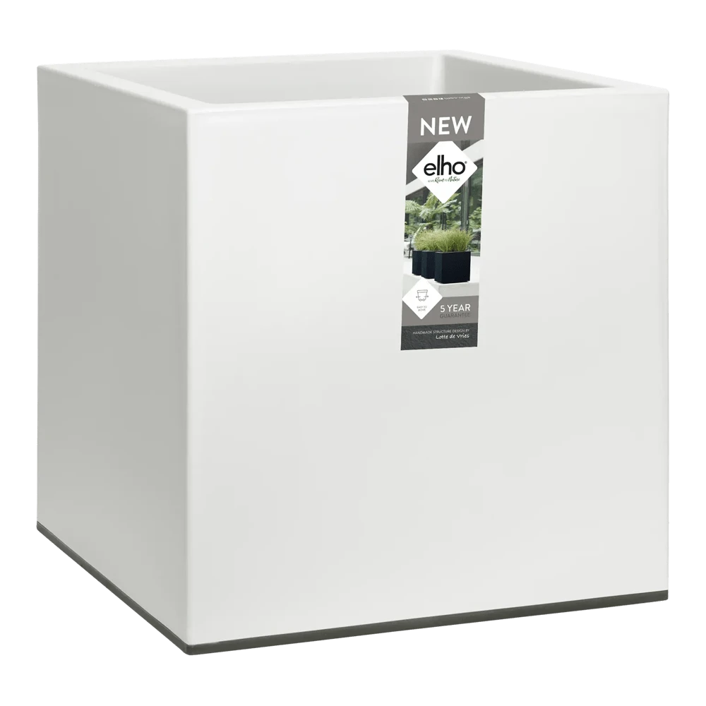 Elho Vivo Matt Finish Vierkant Wielen 40cm - Wit 4 Elho Vivo Matt Finish Vierkant Wielen 40cm - Wit - Afbeelding 4