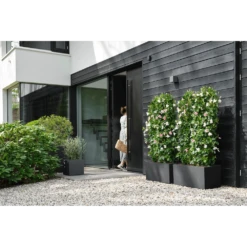 Elho Vivo Next Vierkant Wielen 40cm - Living Black -Botanische Tuin vivo next vierkant wielen 40cm living black 6 1