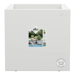 Elho Vivo Next Vierkant Wielen 40cm - Wit -Botanische Tuin vivo next vierkant wielen 40cm wit 4 1