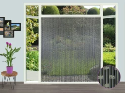 Vliegengordijn - Antraciet - 100 X 232cm - Sun-Arts -Botanische Tuin vliegengordijn antraciet 100 x 232cm sun arts 100 3