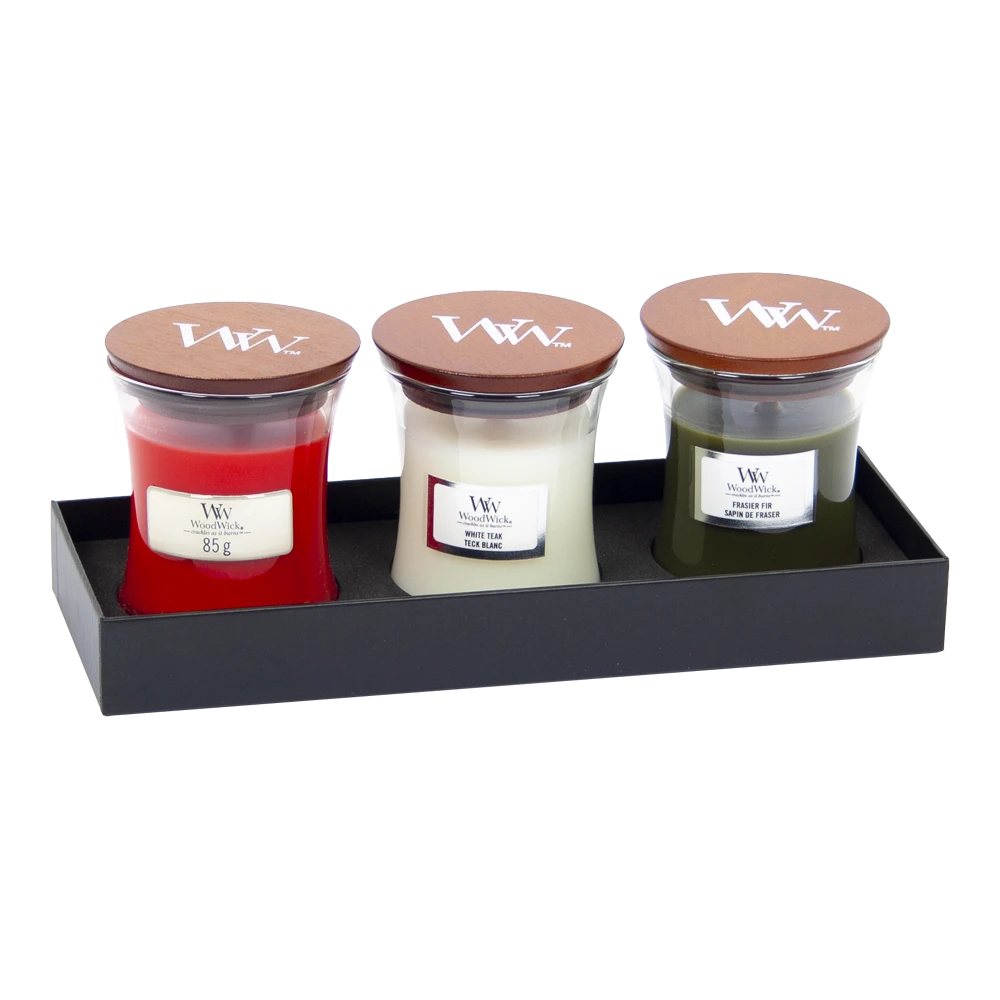 Woodwick Deluxe Gift Set Mini Jar Autumn/Winter - Geurkaars 1 Woodwick Deluxe Gift Set Mini Jar Autumn/Winter - Geurkaars