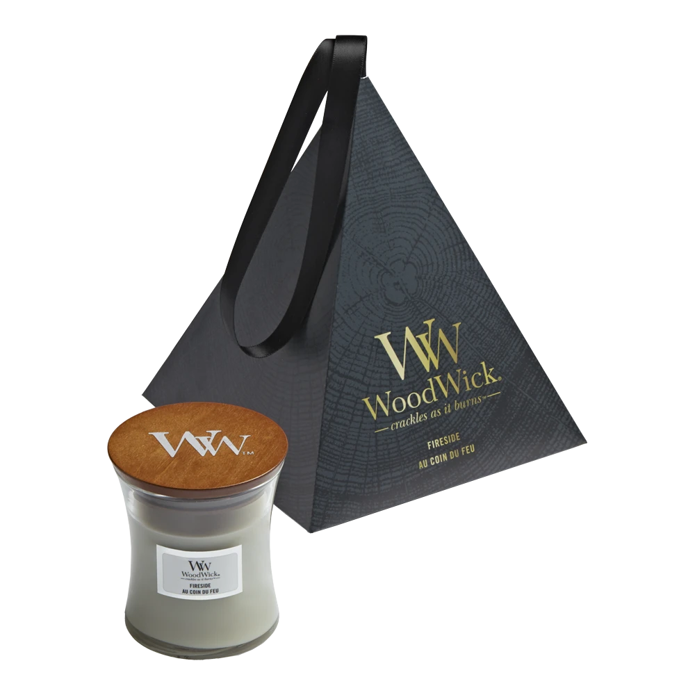 Woodwick Deluxe Gift Set Mini Jar Fireside - Geurkaars 1 Woodwick Deluxe Gift Set Mini Jar Fireside - Geurkaars
