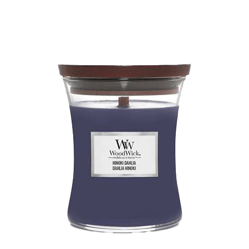 Woodwick Hinoki Dahlia Medium Candle - Geurkaars 1 Woodwick Hinoki Dahlia Medium Candle - Geurkaars