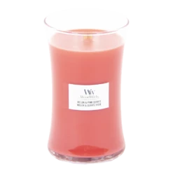 Woodwick Melon & Pink Quartz Large Candle - Geurkaars 3 Woodwick Melon & Pink Quartz Large Candle - Geurkaars -Botanische Tuin woodwick melon pink quartz l cande geurskaars 2 3