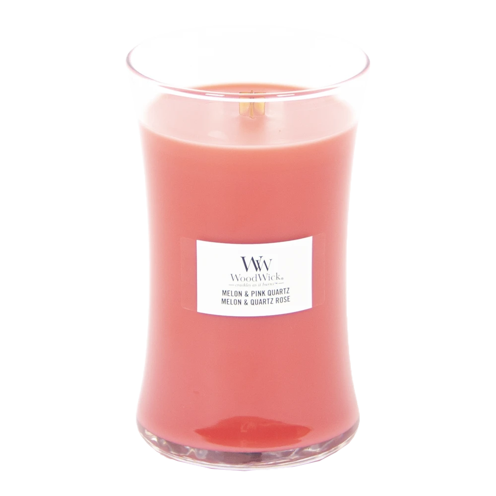 Woodwick Melon & Pink Quartz Large Candle - Geurkaars 2 Woodwick Melon & Pink Quartz Large Candle - Geurkaars - Afbeelding 2