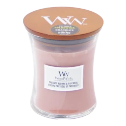 Woodwick Pressed Blooms & Patchouli Medium Candle - Geurkaars