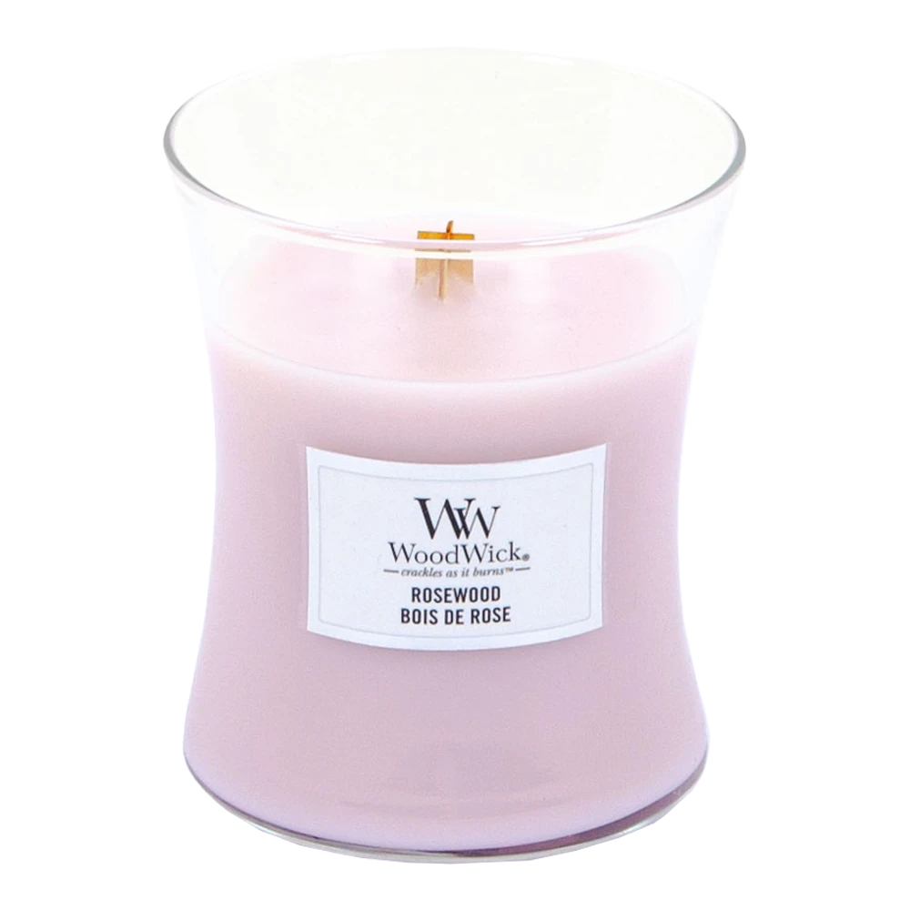 Woodwick Rosewood Medium Candle - Geurkaars 2 Woodwick Rosewood Medium Candle - Geurkaars - Afbeelding 2