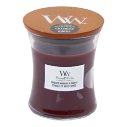 Woodwick Smoked Walnut & Maple Medium Candle - Geurkaars