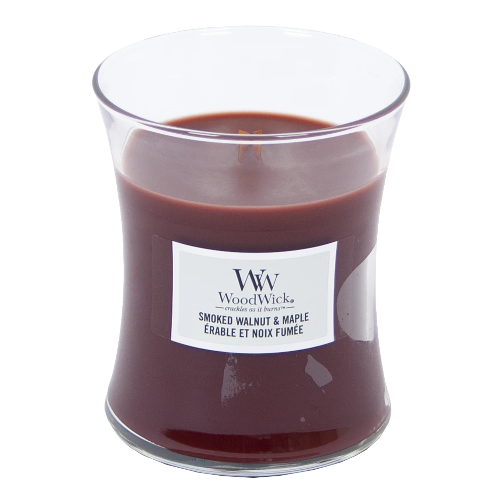 Woodwick Smoked Walnut & Maple Medium Candle - Geurkaars 2 Woodwick Smoked Walnut & Maple Medium Candle - Geurkaars - Afbeelding 2