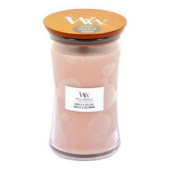 Woodwick Vanilla & Sea Salt Large Candle - Geurkaars